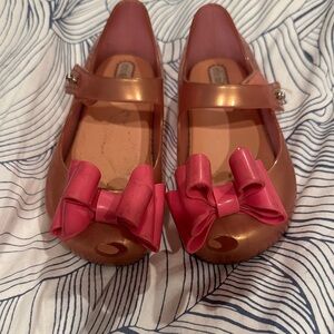 Mini Melissa ultra Pink Bow Shoes